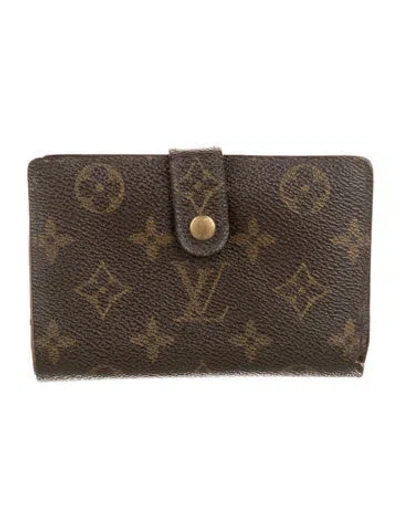 Pre-owned Louis Vuitton Monogram Pattern French Purse In Brown