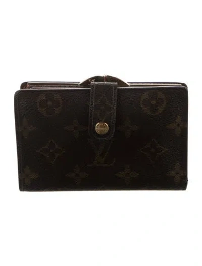Pre-owned Louis Vuitton Monogram Pattern French Purse In Brown