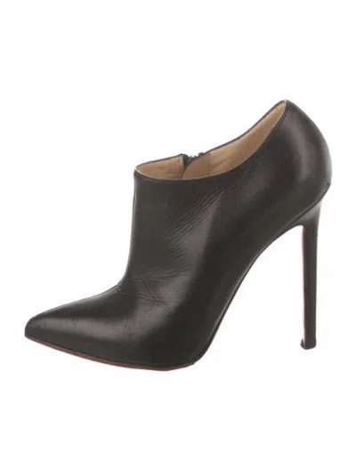Pre-owned Louis Vuitton Monogram Pattern Leather Boots In Black