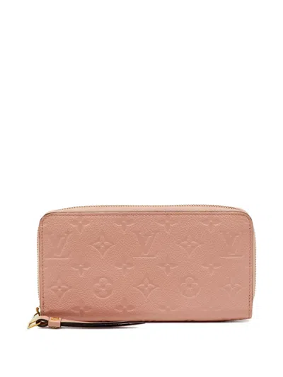 Pre-owned Louis Vuitton Monogram-pattern Leather Wallet In Pink