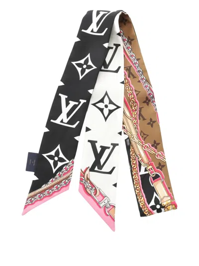 Pre-owned Louis Vuitton Monogram-pattern Scarf In Black