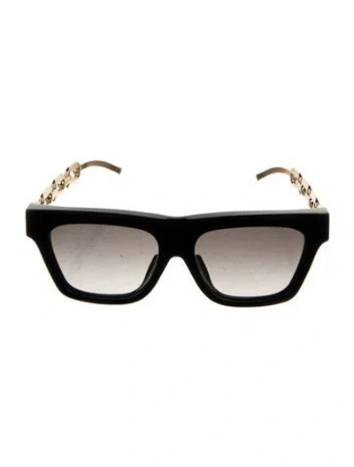 Pre-owned Louis Vuitton Monogram Pattern Square Sunglasses In Black/gold