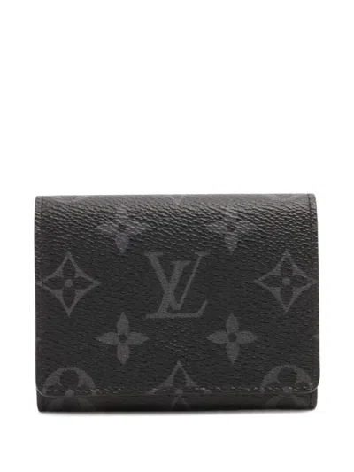 Pre-owned Louis Vuitton Monogram-pattern Wallet In Black