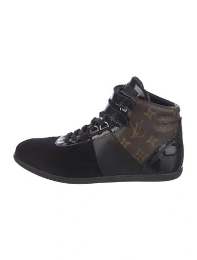 Pre-owned Louis Vuitton Monogram Pattern Wedge Sneakers In Multi