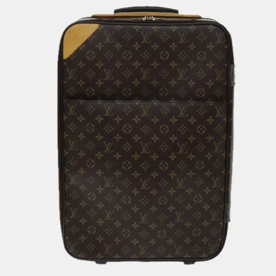 Pre-owned Louis Vuitton Monogram Pegase Business Travel Bag In Brown