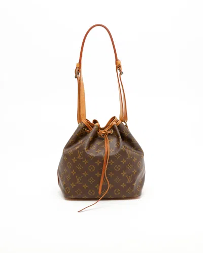 Pre-owned Louis Vuitton Monogram Petit Noé Bag In Brown