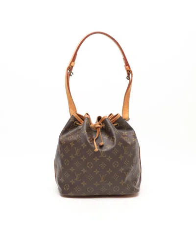 Pre-owned Louis Vuitton Monogram Petit Noé Bag In Brown