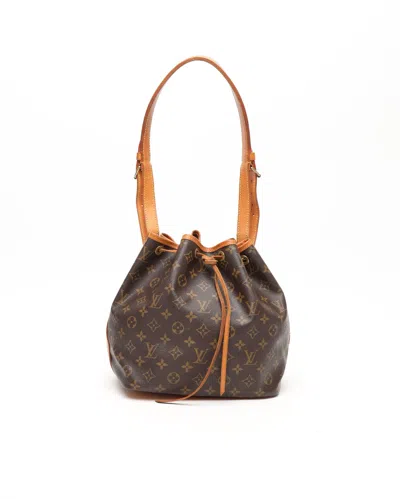 Pre-owned Louis Vuitton Monogram Petit Noé Bag In Brown