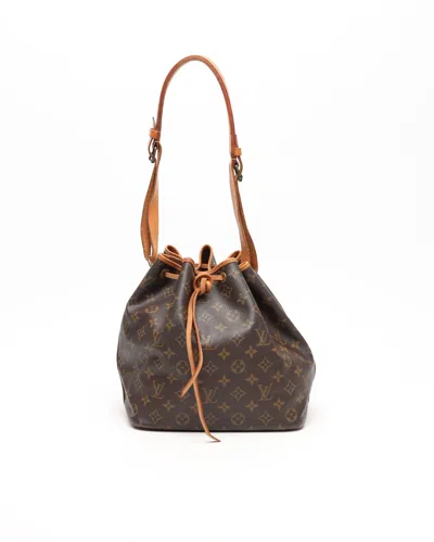 Pre-owned Louis Vuitton Monogram Petit Noé Bag In Brown
