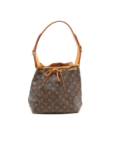 Pre-owned Louis Vuitton Monogram Petit Noé Bag In Brown