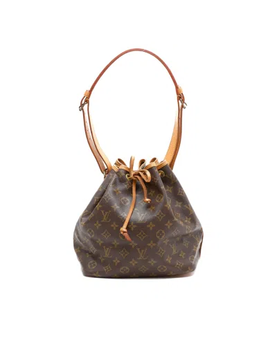 Pre-owned Louis Vuitton Monogram Petit Noé Bag In Brown