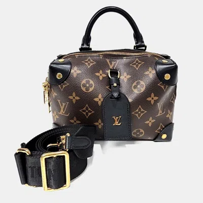 Pre-owned Louis Vuitton Monogram Petite Malle Souffle In Black