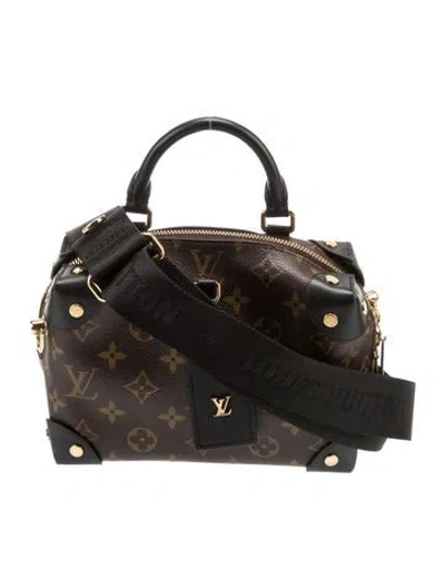 Pre-owned Louis Vuitton Monogram Petite Malle Souple In Brown