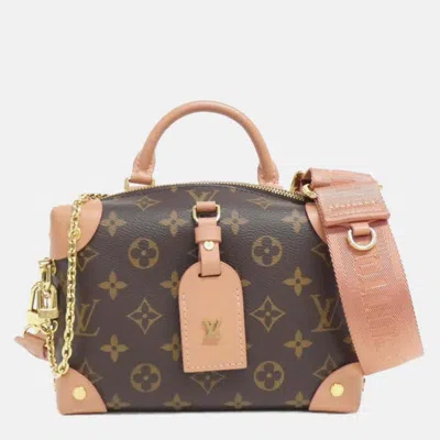 Pre-owned Louis Vuitton Monogram Petite Malle Souple Handbag In Brown