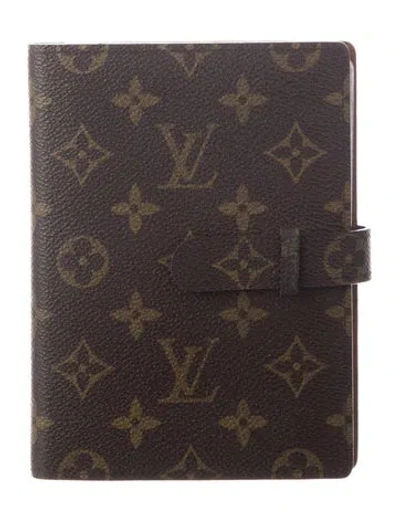 Pre-owned Louis Vuitton Monogram Photo Album Cover In Brown