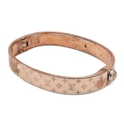 Pre-owned Louis Vuitton Monogram Pink Gold Cuff Bracelet ()