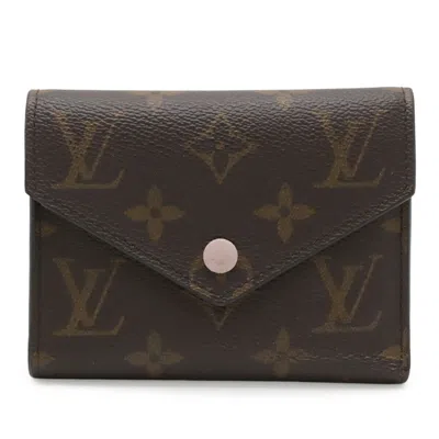 Pre-owned Louis Vuitton Monogram Pink Rose Ballerine White Monogram Wallet (tri-fold) () In Monogram, Pink, Rose Ballerine, White