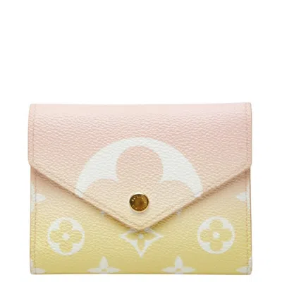 Pre-owned Louis Vuitton Monogram Pink Rose Clair Pvc Leather Wallet (tri-fold) () In Pink, Rose Clair