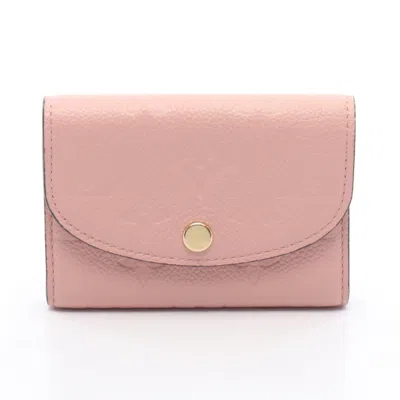 Pre-owned Louis Vuitton Monogram Pink Rose Poudre Leather Wallet (bi-fold) () In Monogram, Pink, Rose Poudre