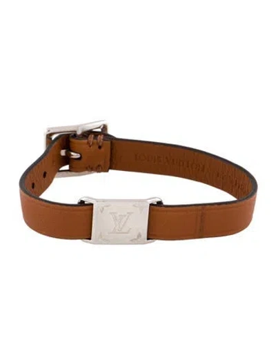Pre-owned Louis Vuitton Monogram Plate Wrap Bracelet In Multi