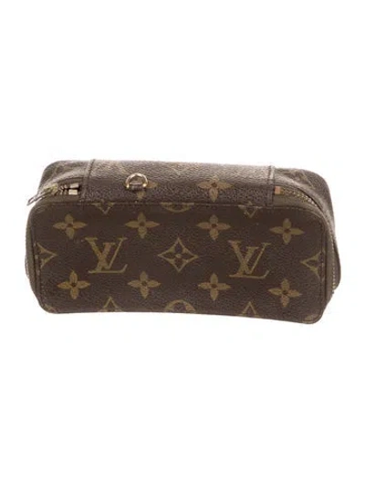 Pre-owned Louis Vuitton Monogram Poche Monte Carlo In Brown