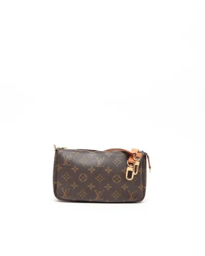 Pre-owned Louis Vuitton Monogram Pochette Accessoires Bag In Brown