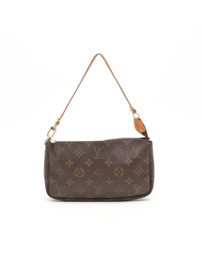 Pre-owned Louis Vuitton Monogram Pochette Accessoires Bag In Brown