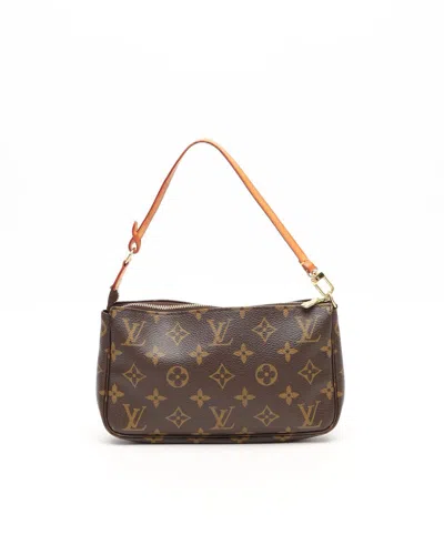 Pre-owned Louis Vuitton Monogram Pochette Accessoires Bag In Brown