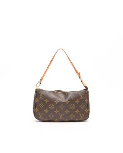 Pre-owned Louis Vuitton Monogram Pochette Accessoires Bag In Brown