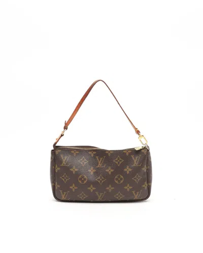 Pre-owned Louis Vuitton Monogram Pochette Accessoires Bag In Brown
