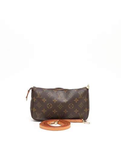 Pre-owned Louis Vuitton Monogram Pochette Accessoires Bag In Brown