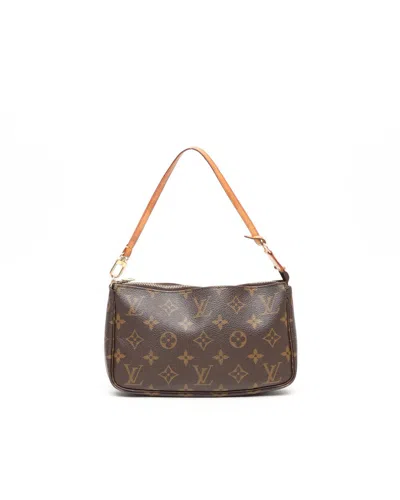 Pre-owned Louis Vuitton Monogram Pochette Accessoires Bag In Brown