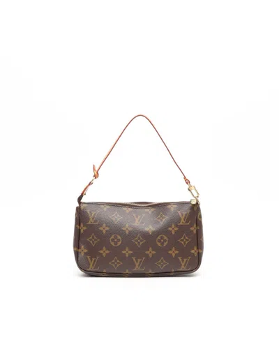 Pre-owned Louis Vuitton Monogram Pochette Accessoires Bag In Brown
