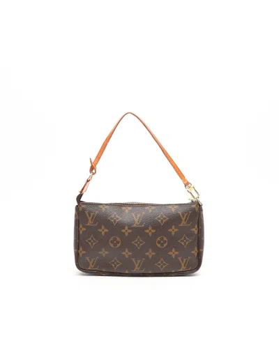 Pre-owned Louis Vuitton Monogram Pochette Accessoires Bag In Brown