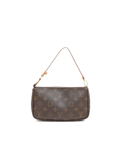 Pre-owned Louis Vuitton Monogram Pochette Accessoires Bag In Brown