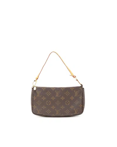 Pre-owned Louis Vuitton Monogram Pochette Accessoires Bag In Brown