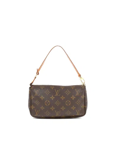 Pre-owned Louis Vuitton Monogram Pochette Accessoires Bag In Brown