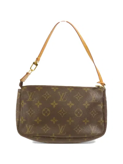 Pre-owned Louis Vuitton Monogram Pochette Accessoires Shoulder Bag In Brown