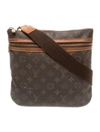Pre-owned Louis Vuitton Monogram Pochette Bosphore In Brown