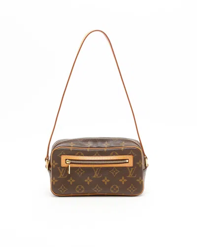 Pre-owned Louis Vuitton Monogram Pochette Cité Bag In Brown