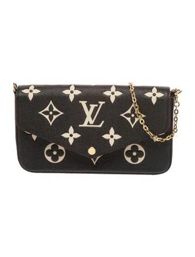 Pre-owned Louis Vuitton Monogram Pochette Félicie In Black