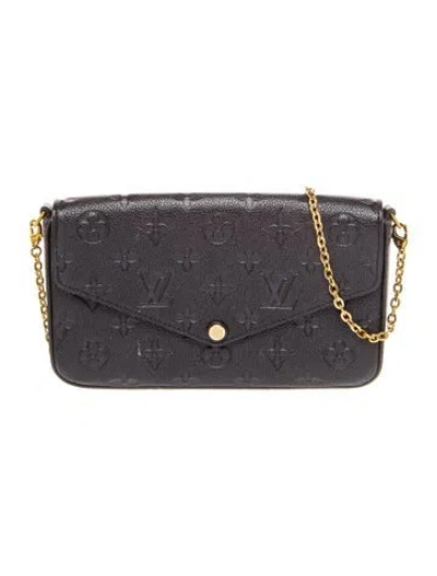 Pre-owned Louis Vuitton Monogram Pochette Félicie In Black