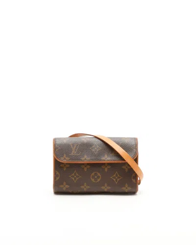 Pre-owned Louis Vuitton Monogram Pochette Florentine Belt Bag In Brown