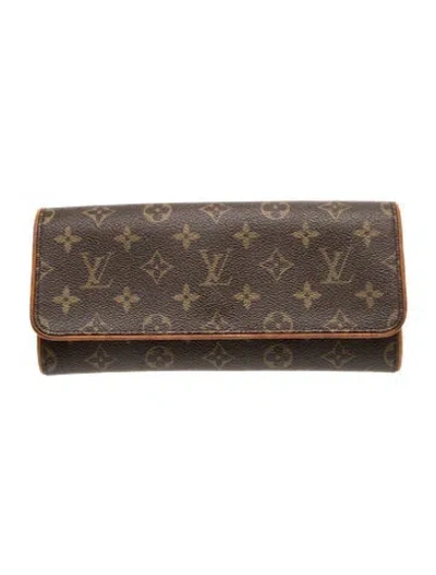 Pre-owned Louis Vuitton Monogram Pochette Florentine Vintage In Brown