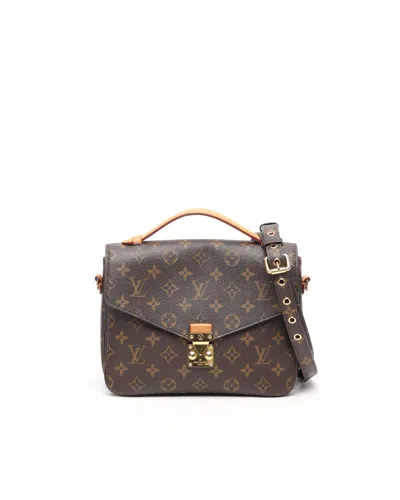 Pre-owned Louis Vuitton Monogram Pochette Metis Bag In Brown