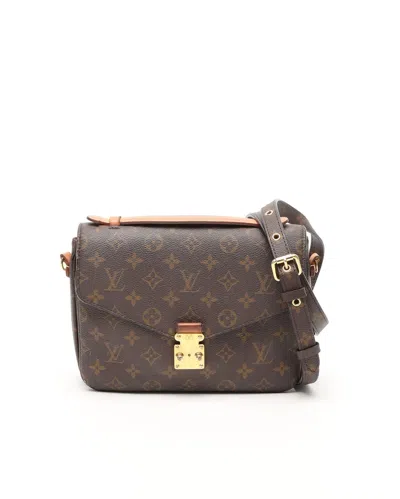 Pre-owned Louis Vuitton Monogram Pochette Metis Bag In Brown