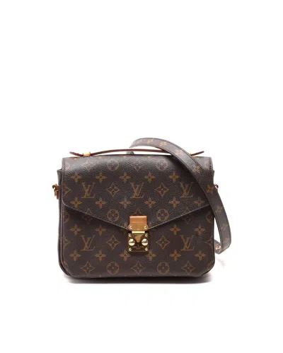 Pre-owned Louis Vuitton Monogram Pochette Metis Bag In Brown
