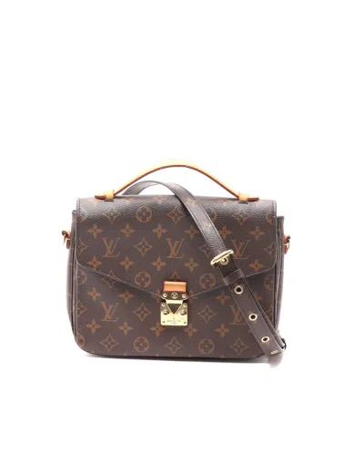 Pre-owned Louis Vuitton Monogram Pochette Metis Bag In Brown