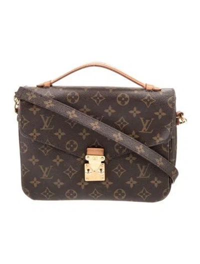 Pre-owned Louis Vuitton Monogram Pochette Métis In Brown