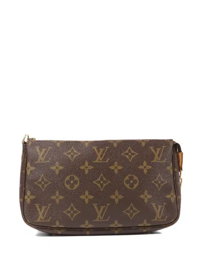 Pre-owned Louis Vuitton Monogram Pochette Shoulder Bag In Brown